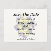 Assortiment van irissen geel en paars aankondigingskaart (Voorkant)