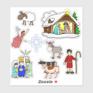 Assortiment van Religieuze Kerst stickers