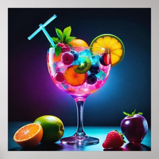 Assortiment van vers fruit poster (Voorkant)