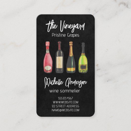 Assortiment Wijnen | Creatief Visitekaartje (Voorkant)