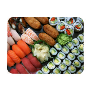 Assortment of Japanese sushi favorieten Magneet