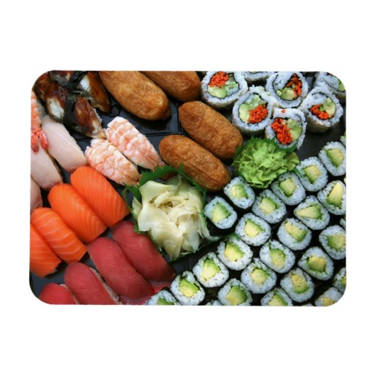 Assortment of Japanese sushi favorieten Magneet (Horizontaal)