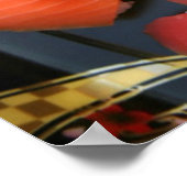 Assortment of Japanese sushi favorieten Poster (Hoek)