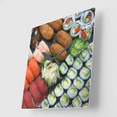 Assortment of Japanese sushi favorieten Vierkante Klok (Hoek)