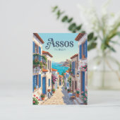 Assos Alley Turkije Briefkaart (Staand voorkant)