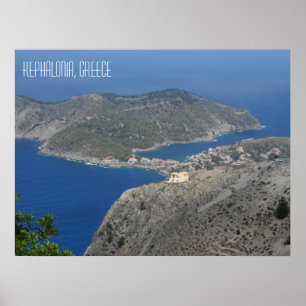 Assos Village Kefalonia Greek Island Griekenland Poster