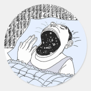 Asstronomie man en kosmos ronde sticker