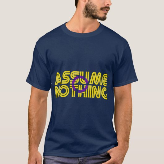 Assume Nothing Intersex Flag Colors Intersex T-shirt (Voorkant)