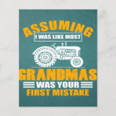 Assuming Grandmas |Cool Farmer Gift Flyer (Voorkant)
