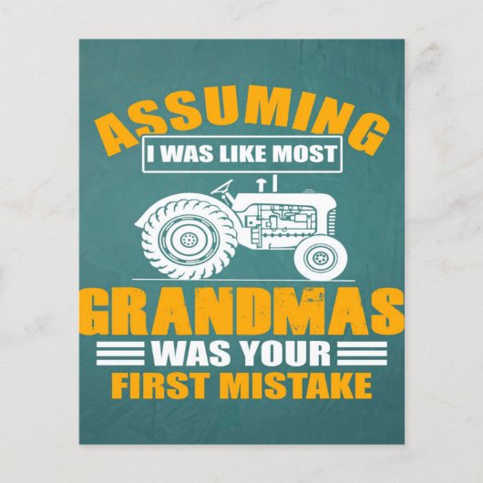 Assuming Grandmas |Cool Farmer Gift Flyer (Voorkant)