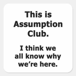 Assumptieclub Vierkante Sticker