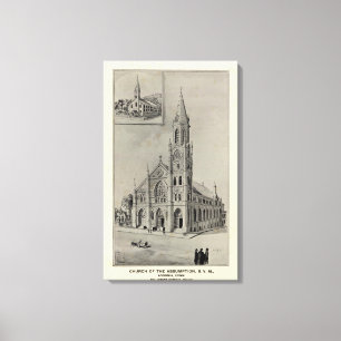 Assumptiekerk, Ansonia, Conn Canvas Afdruk