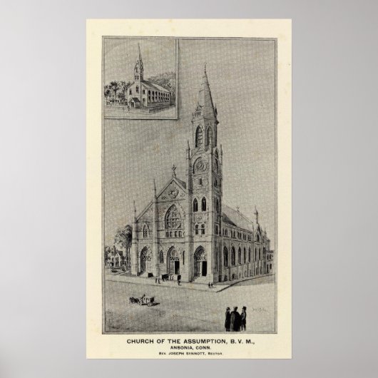 Assumptiekerk, Ansonia, Conn Poster (Voorkant)