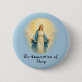 Assumption of Mary Catholic Saint  Ronde Button 5,7 Cm (Voorkant)