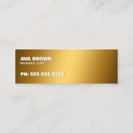 assurantiemakelaar mini visitekaartje (Achterkant)