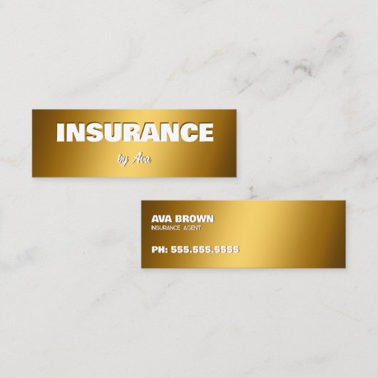 assurantiemakelaar mini visitekaartje (Voorkant / Achterkant)