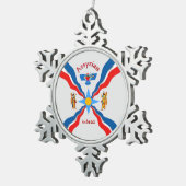 Assyria Pewter Snowflake Ornament (Rechts)