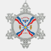 Assyria Pewter Snowflake Ornament (Voorkant)
