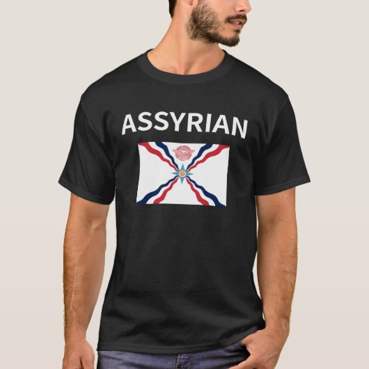 Assyria Pride  Assyrian Flag T-shirt (Voorkant)
