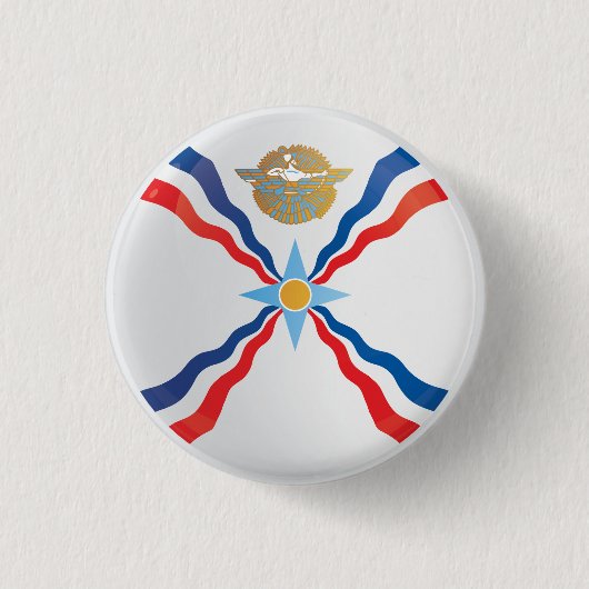 Assyria Round-pictogramvlag Ronde Button 3,2 Cm (Voorkant)