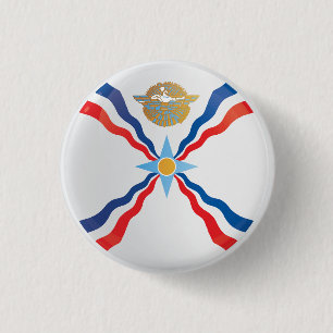 Assyria Round-pictogramvlag Ronde Button 3,2 Cm