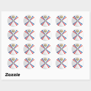Assyria Round-pictogramvlag Ronde Sticker