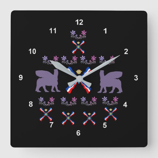 Assyria Vierkante Klok (Voorkant)