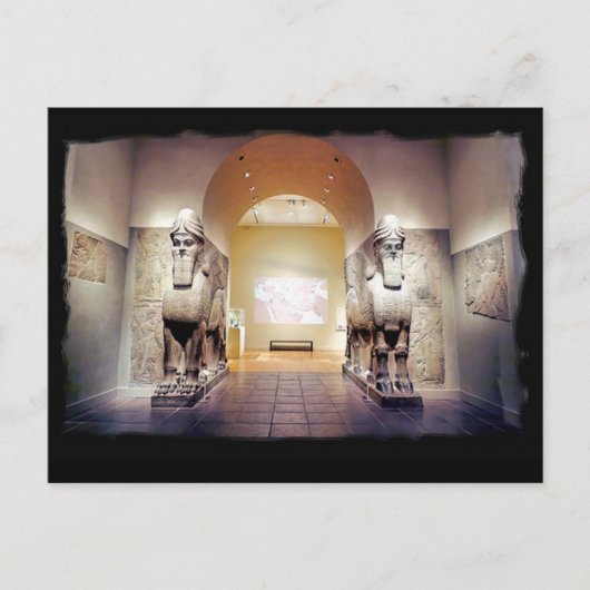 assyrian 2 bulls briefkaart (Voorkant)