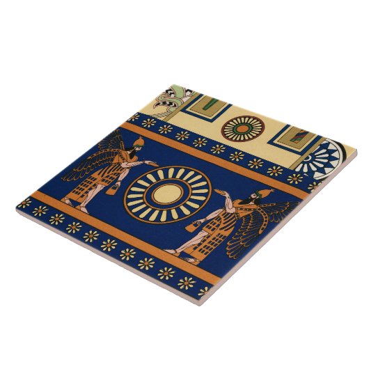 Assyrian Deity Called an Apkallu or Winged Genius Tegeltje (Zijkant)