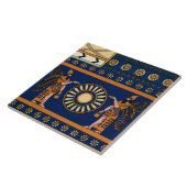 Assyrian Deity Called an Apkallu or Winged Genius Tegeltje (Zijkant)