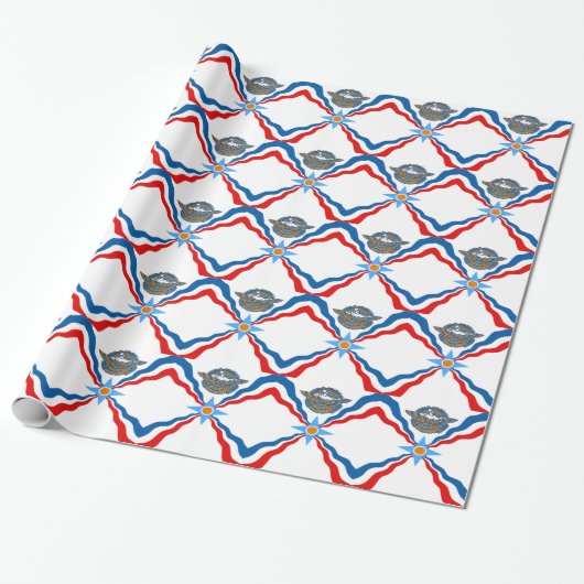 assyrian-Flag Cadeaupapier (Uitgerold)