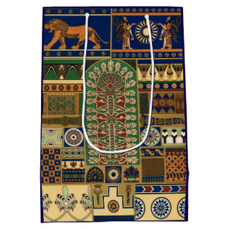 Assyrian Gold Lion, Sun & Ancient Angels Artistic Medium Cadeauzakje