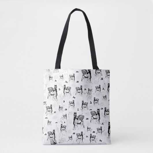 Assyrian Lamassu & Alphabet Canvas tas (Voorkant)