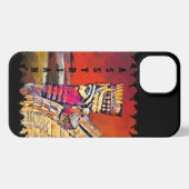 Assyrian Lamassu iPhone 13 Slim Fit Hoesje, glanze iPhone Hoesje (Achterkant horizontaal)