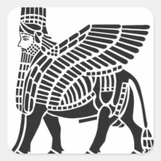 Assyrian Lamassu Vierkante Sticker
