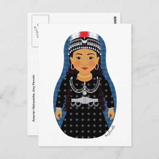 Assyrian Matryoshka Briefkaart (Voorkant / Achterkant)