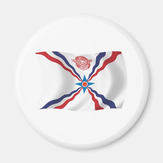 Assyrian Nation Flag Magnet (Voorkant)