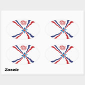 Assyrian Nation Flag Sticker (Vel)