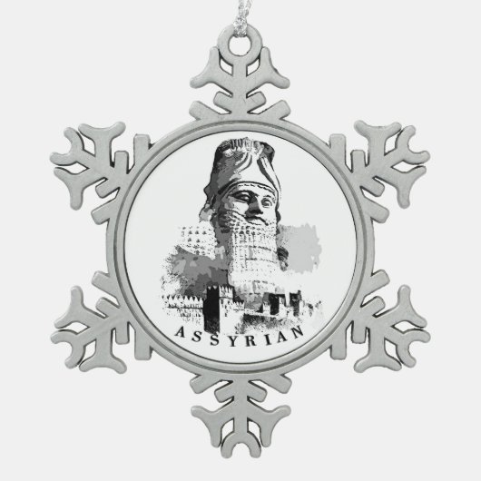 Assyrian Snowflake Framed Ornament (Voorkant)