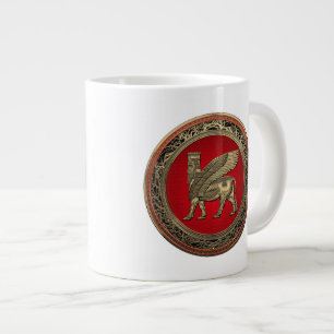 Assyrian Winged Bull - Gold Lamassu Grote Koffiekop