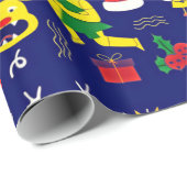 Assyrisch kerstpapier, glanzend cadeaupapier (Rol Hoek)