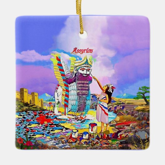 Assyrisch Nieuwjaar Keramisch Ornament (Voorkant)