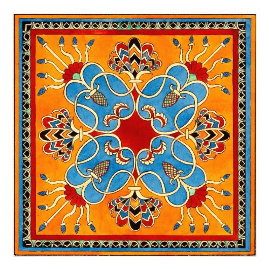 Assyrisch Ornament Fotoprint Foto Afdruk (Voorkant)