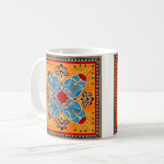 Assyrisch Ornament Koffiemok (Voorkant links)