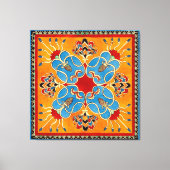 Assyrisch Ornament Print Canvas Kunst (Voorkant)