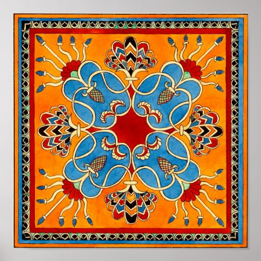 Assyrisch Ornament Print door E.A. Nedwill (Voorkant)