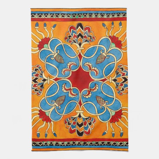  Assyrisch Ornament Theedoek (Verticaal)