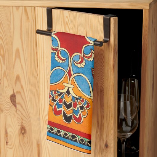  Assyrisch Ornament Theedoek (Derde Gevouwen)