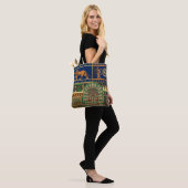 Assyrisch retro patroon tote bag (Op model)