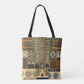 Assyrisch retro patroon tote bag (Achterkant)